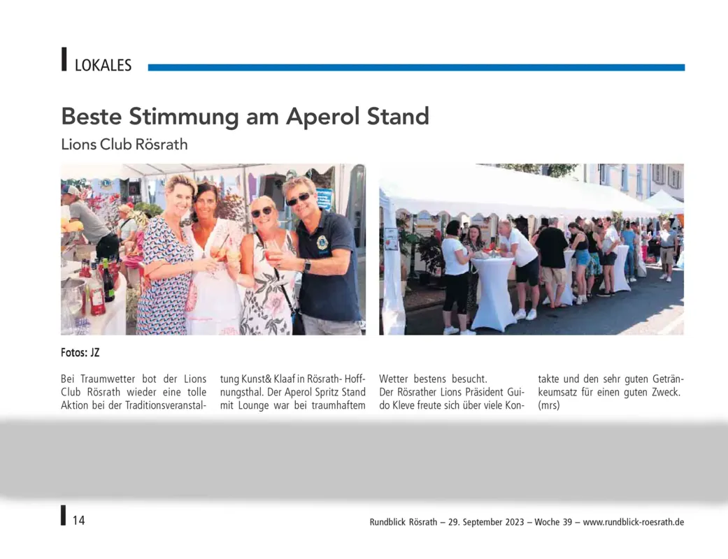 Presseartikel Rundblick Rösrath KW 39 aus 2023