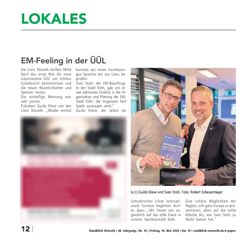 Presseartikel Kölner Stadtanzeiger vom 19. 02. 2024